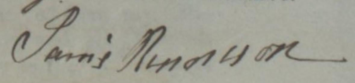 Signature - James Rennison 1802